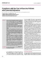 s Glaucoma in Care Eye with Compliance  Depression Comorbid w